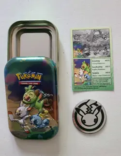Pokemon TCG Celebrations Mini Tin (Grookey, Scorbunny, Sobble) (No Cards) - Image 2