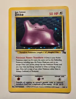 Pokemon Ditto #3 Holo Fossil 1999- NM - Image 1