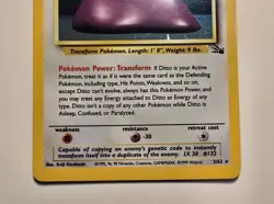 Pokemon Ditto #3 Holo Fossil 1999- NM - Image 3