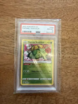 2022 Pokemon Go Radiant Venusaur #004 PSA 10 Gem Mint - Image 1
