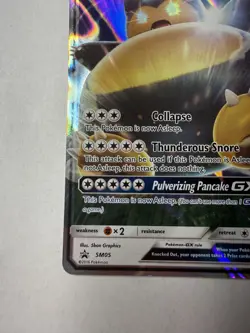 Pokemon TCG Snorlax GX SM05 Black Star Promo FULL ART HOLO - Image 5