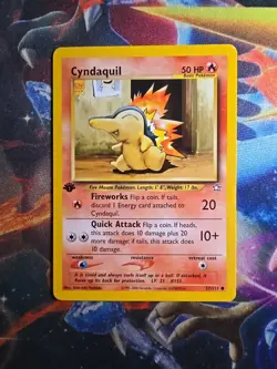 Pokemon Cyndaquil 57/111 1st Edition Neo Genesis Common LP - Image 1