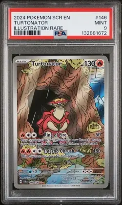 Turtonator #146/142 PSA 9 • 2024 SV Stellar Crown SCR EN Illus Rare Pokemon - Image 1