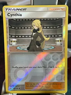 POKEMON CYNTHIA #119/156 UNCOMMON REVERSE HOLOFOIL ULTRA PRISM NM CARD - Image 1