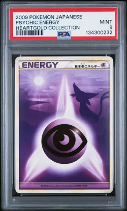 2009 POKEMON JPN HEARTGOLD COLL PSYCHIC ENERGY PSA 9 - Image 1