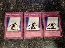 3X Light of Intervention DB1-EN084 - Yugioh Yu Gi Oh! 3 Playset - Image 1