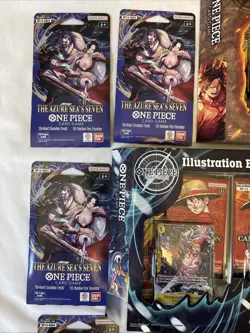 One Piece Bundle: Illustration Box, Starter Deck, Sleeves And Tins. 10 Items. - Image 3
