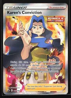 Karen's Conviction (Full Art) 193/198 Chilling Reign Ultra Rare Pokemon Card - Image 1