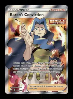 Pokemon Karen's Conviction (Full Art) Ultra Rare SWSH06: Chilling Reign 193/198 - Image 1