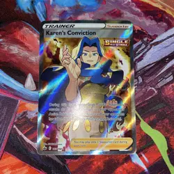 Pokemon TCG Karen's Conviction Sword & Shield Chilling Reign 193/198 Full Art - Image 1
