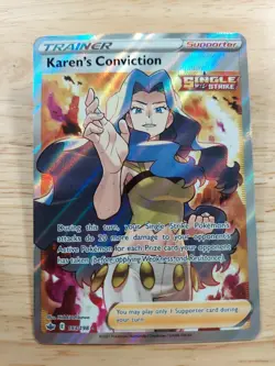 Karens Conviction 193/198 Chilling Reign NM Full Art Ultra Rare Pokemon Card - Image 1