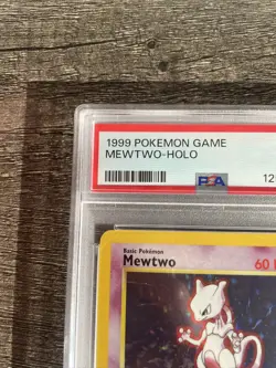 1999-2000 Pokemon Base Set Holo Mewtwo 10/102 PSA 9 Mint Rare - Image 2