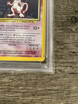1999-2000 Pokemon Base Set Holo Mewtwo 10/102 PSA 9 Mint Rare - Image 4