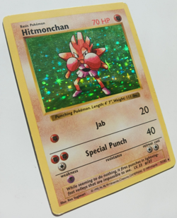 Hitmonchan Pokemon Card Shadowless Holo 7/102 Base Set Rare Vintage 1999 MP - Image 3