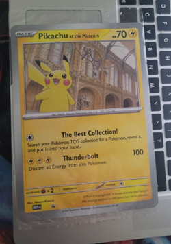 Jumbo Pikachu At The Museum Promo Pokemon Card - Image 1