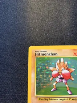Hitmonchan - 7/102 - Pokemon Base Set Unlimited Holo Rare Card WOTC MP - Image 2