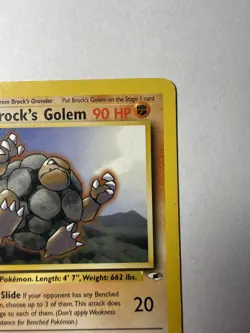 Pokemon TCG Card - Brock's Golem 20/132 Gym Heroes Rare Vintage - Image 4