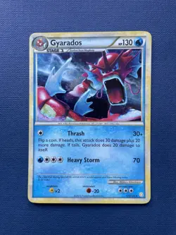 Pokemon Red Gyarados 123/123 Shiny Holo Rare Card Heartgold Soulsilver HGSS - Image 1