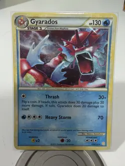 Shiny Gyarados 123/123 HeartGold SoulSilver Holo Rare Pokemon TCG - Image 1