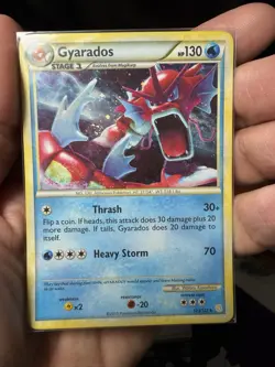 Shiny Gyarados 123/123 HeartGold SoulSilver Holo Rare Pokemon TCG - Image 3