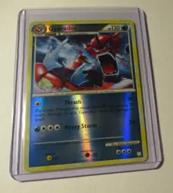 Pokemon TCG Heartgold Soulsilver Gyarados Red Shiny 123/123 Reverse Holo Played - Image 1