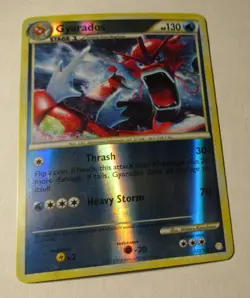 Pokemon TCG Heartgold Soulsilver Gyarados Red Shiny 123/123 Reverse Holo Played - Image 2