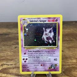 2000 Pokemon Gym Heroes #14/132 Sabrina's Gengar Holo - Image 1