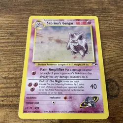 2000 Pokemon Gym Heroes #14/132 Sabrina's Gengar Holo - Image 3