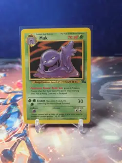 Muk Non Holo Rare Fossil 28/62 MP Pokemon TCG - Image 1
