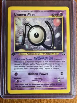 [NM/MINT] 2001 Pokemon Neo Discovery Unown [N] 1st Edition #50/75 Uncommon - Image 1
