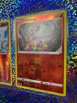 Pokemon TCG Reverse Holo Chimchar: Majestic Dawn 56/100; Steam Siege 18/114 - Image 4