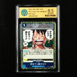 CCG 9.5 GemMint 2025 One Piece JPN Let's Crash This Wedding!!! OP11-060 R - Image 1