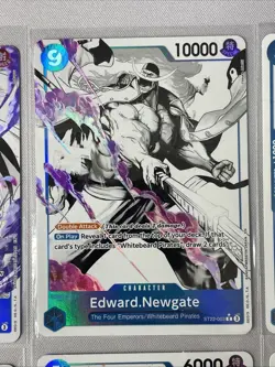 One Piece - ST22 Ace & Newgate - 1 Complete Set Blue & White Alt Arts (14 Cards) - Image 4