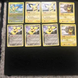 8 Pichu Pokemon Card Lot - 2006-2008 Reverse Holo Non Holos Various Conditions - Image 1