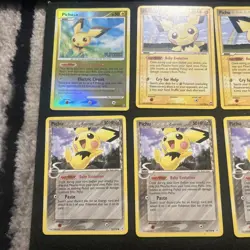 8 Pichu Pokemon Card Lot - 2006-2008 Reverse Holo Non Holos Various Conditions - Image 2