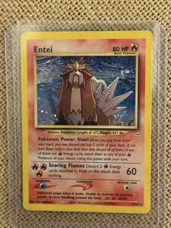#2 Entei 6/64 Neo Revelation 2000 Holo Rare WOTC Pokemon Card TCG with Swirl - Image 1