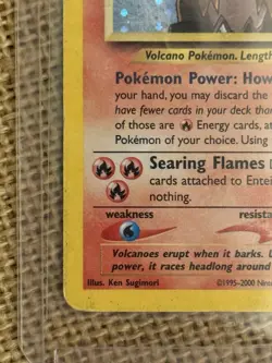 #2 Entei 6/64 Neo Revelation 2000 Holo Rare WOTC Pokemon Card TCG with Swirl - Image 5