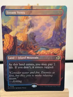 (2) Foil Steam Vents Land (1 Borderless 0348, 1 R 0267) MTG Lorwyn Eclipsed WOTC - Image 3