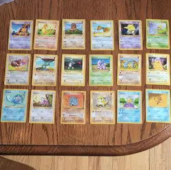 Pokemon Base Set 18 Card Lot Wizards of the Coast 1999 Abra Charmander Diglett - Image 1