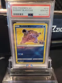 Radiant Blastoise 018/078 Pokemon GO Holo - Image 1