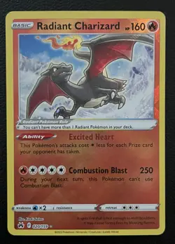 TCG Pokemon Radiant Charizard 020/159 Crown Zenith Radiant Rare Holo NM/M - Image 1