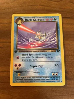 Dark Golduck 1st Edition 37/82 Uncommon Team Rocket Pokemon Card Vintage 2000 - Image 1