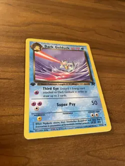 Dark Golduck 1st Edition 37/82 Uncommon Team Rocket Pokemon Card Vintage 2000 - Image 2