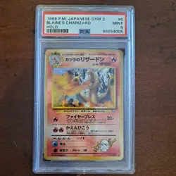 1999 Pokemon Japanese Gym Challenge 2 Blaine's Charizard Holo Rare #6 PSA 9 - Image 1