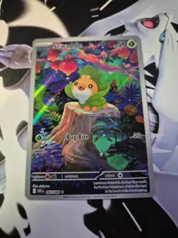 Sewaddle 087/086 Pokemon S&V White Flare Illustration Rare Holo MINT - Image 1