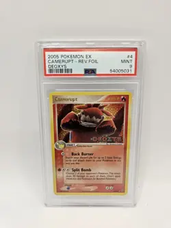 Pokemon Camerupt 4/107 EX Deoxys PSA 9 Holo Stamped Mint ENG - Image 1