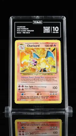 2023 Pokemon CLC-Classic #003 Charizard Tag 10 Highest Rated Gem Mint - Image 1