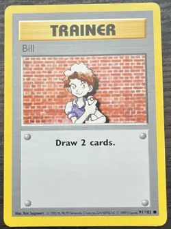 Shadowless Bill 091/102 Pokemon TCG WOTC Base Set Regular MINT NM - Image 1