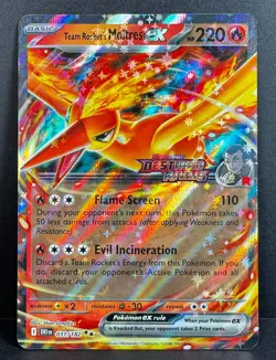 Pokemon Team Rockets Moltres UPC Stamped PROMO SET SIR 229/182 208/182 031/182 - Image 2
