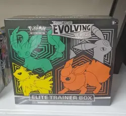 Pokemon TCG 1x Evolving Skies Elite Trainer Boxes ETB Factory Sealed Box damage - Image 1
